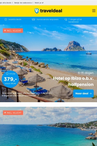 Uitgekozen voor jou 🔥 - Hotel op Ibiza o.b.v. halfpension v.a. €379 per persoon | Vakantie Mallorca o.b.v. All-inclusive v.a. €409 per persoon & nog veel meer