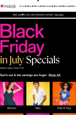 Black Friday in July = 20-60% off updates to your home, wardrobe & more