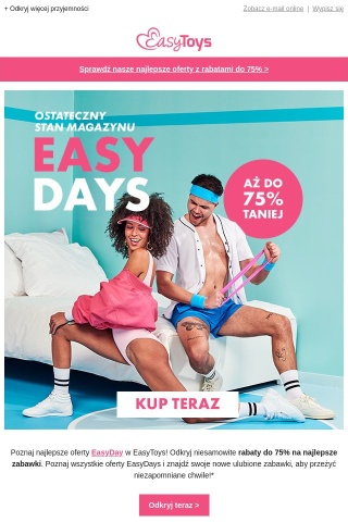 Oferty EasyDay: Do 75% zniżki! 🔥