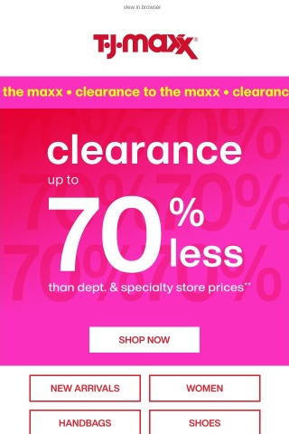 Clearance, PLUS it’s up to 70% less** 🔥​