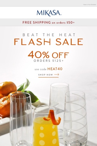 Flash Sale Savings! 40% Off!