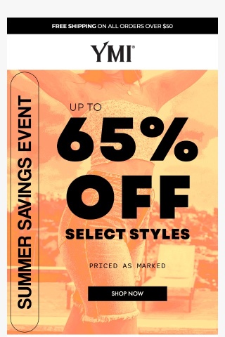 Save 65% on Your Summer Look! 🌴