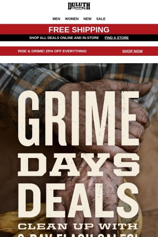 Ends TONIGHT - Grime Days FLASH Sales!