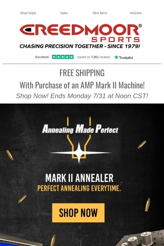 Limited Time Only! Free Shipping With Purchase of an AMP Annealing Machine!