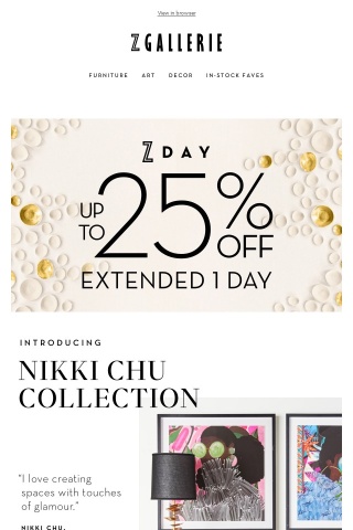 Z Day Sale | Up To 25% OFF Extended 1 Day​