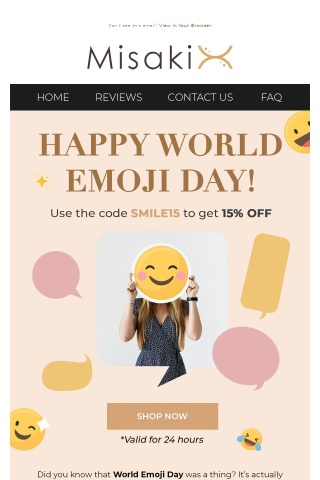 [15% OFF] It’s World Emoji Day!