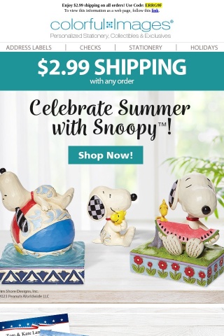 $2.99 shipping on summer collectibles
