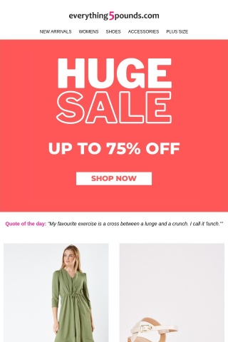 Up to 75% off fashion & beauty! 😱