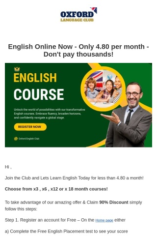 English Online Now - Only 4.80 per month - Don't pay thousands!