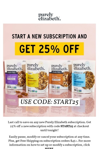 Last Call for 25% Off A New Subscription