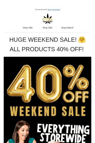 All Products 40% OFF! 🤯