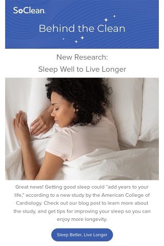Sleep better, live longer