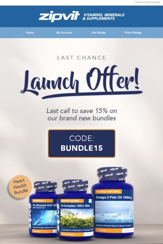 Time is running out! Save 15% on our brand new bundles today 🏃‍♂️