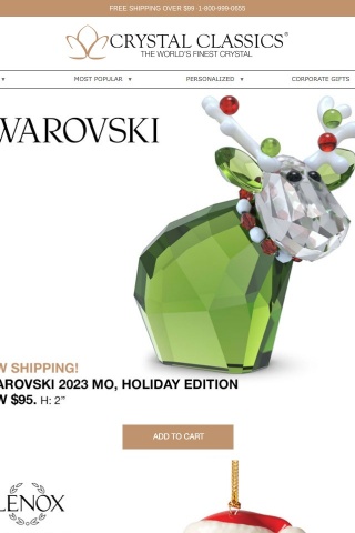 Swarovski Mo Holiday Edition $95, Christmas in July Extended One Day!