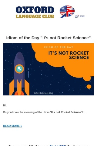 Idiom of the Day "It's not Rocket Science"