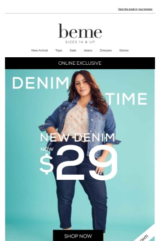 It's a $29 New Denim Frenzy! 4 Hours Only!