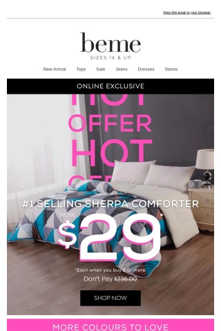 #1 Selling Sherpa Comforter NOW $29* Don't Pay $236!