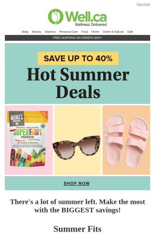 HOT SUMMER DEALS 🥵🥵 Save up to 40%