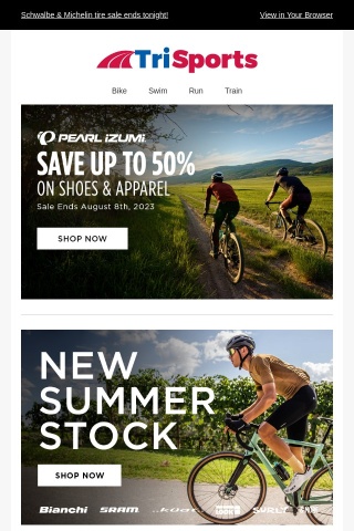 Save up to 50% on Pearl Izumi Shoes & Apparel