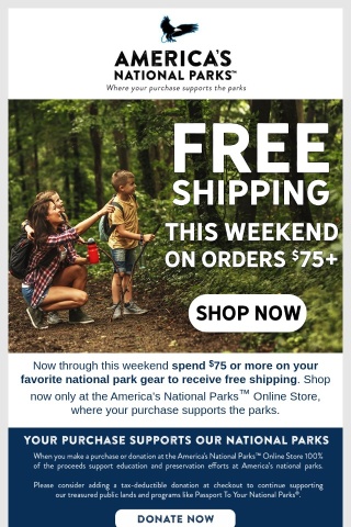 Spend $75+, Get Free Shipping