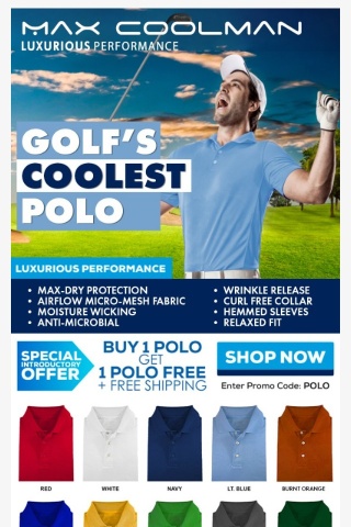 ⛳Golf's Coolest Polo! (Buy 1, Get 1 FREE)