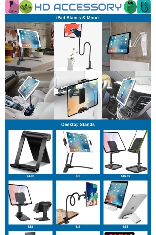 iPad Desktop Stands & Car Mounts