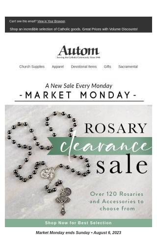 🌟 Market Monday Rosary Clearance Sale
