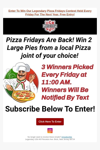 Enter Now! This is Fun! Pizza Fridays Contest!