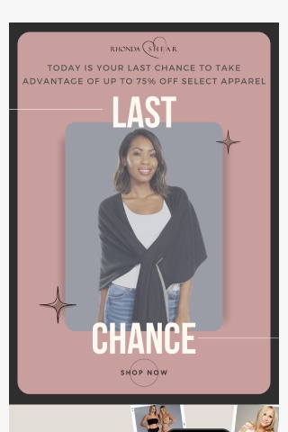 ✨Last Chance: Up to 75% Off on Select Apparel!
