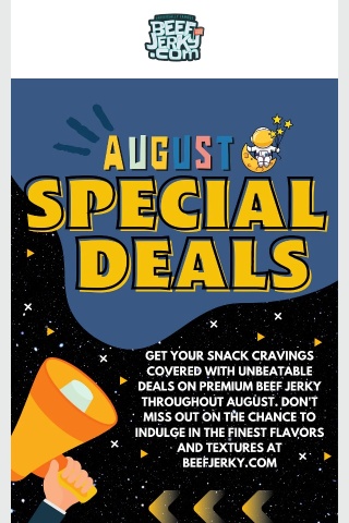 🎉 August Extravaganza: Unbeatable Jerky Deals at Beefjerky.com! 🎉
