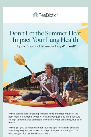 Don’t let the summer heat impact your lung health