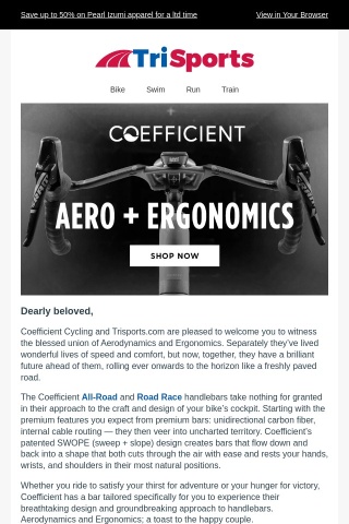 Coefficient Handlebars — A Perfect Union of Aero & Ergonomics