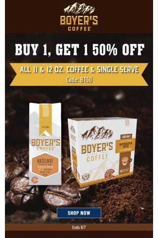 Buy 1 Coffee, Get 1 ⭐ 50% OFF ⭐