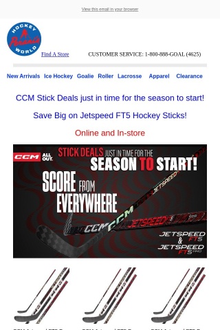 CCM Stick Deals just in time for the season to start!