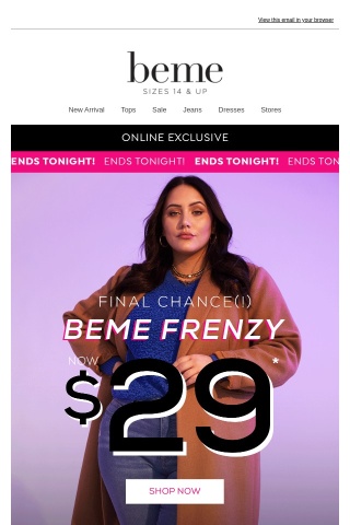 ⏰ LAST CHANCE | $29 Beme Frenzy Ends Tonight!