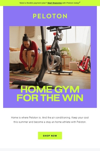 Take your workouts indoors with Peloton