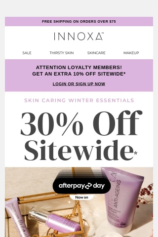 💧 Winter skincare essentials at 30% off* + FREE gift