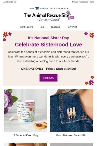 Celebrate Sisters & Friends 👯‍♀️ Sisterhood Gifts Starting at $4.99!
