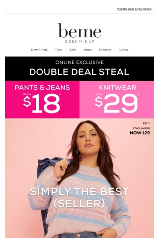 DOUBLE Deal 🚨$18 Denim + $29 NEW Knitwear!
