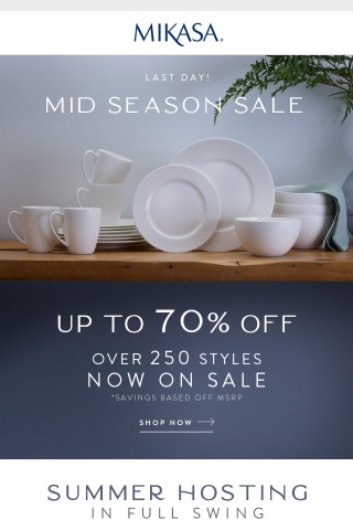 Last Day to Save up to 70% Off