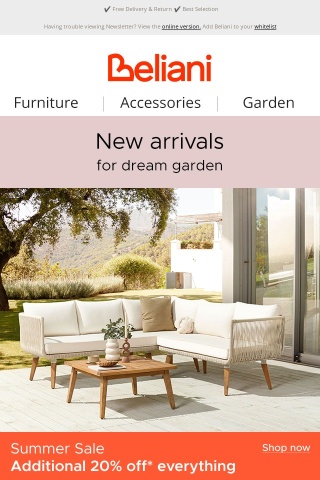 Revamp your garden: new furniture arrivals 🌞