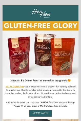 Weekly Deal Alert: Ms. P's Gluten-Free Granola