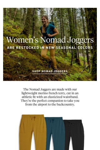 Women's Nomad Joggers are here!