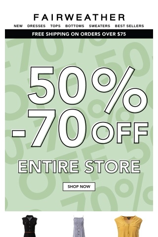🌟 Yes! 50-70% Off Entire Store! 🌟