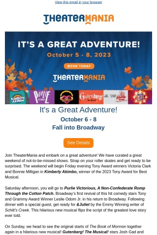 Fall into Broadway with TheaterMania!