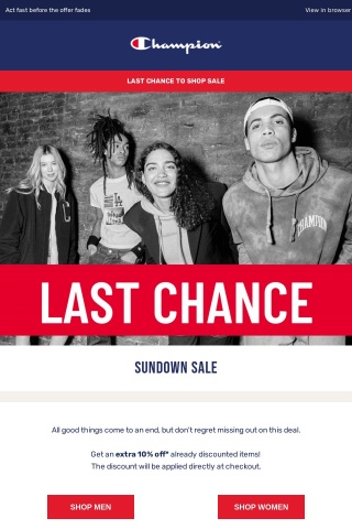 Sundown Sale: EXTRA 10% off 🔥