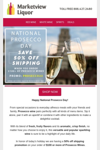 National Prosecco Day Wine Savings Inside