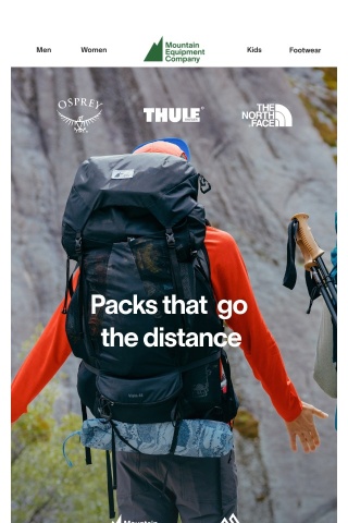 Packs built to outlast any adventure