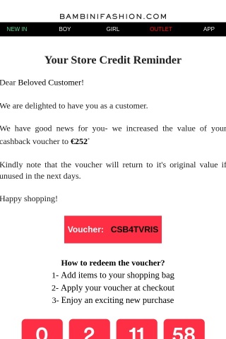 Hurry And Claim Your €252 Voucher Before It Expires