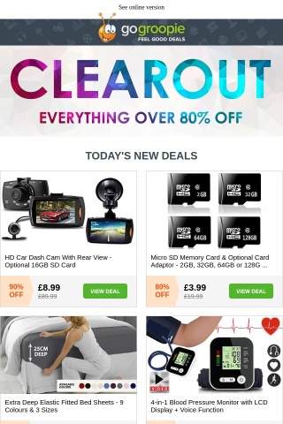 📢 CLEAROUT ALERT - Everything Over 80% OFF!